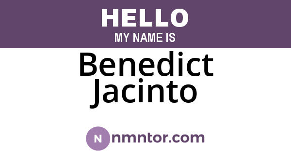 Benedict Jacinto