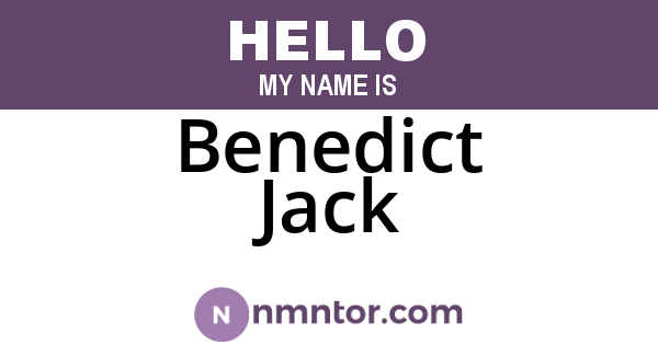 Benedict Jack