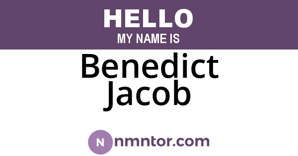 Benedict Jacob