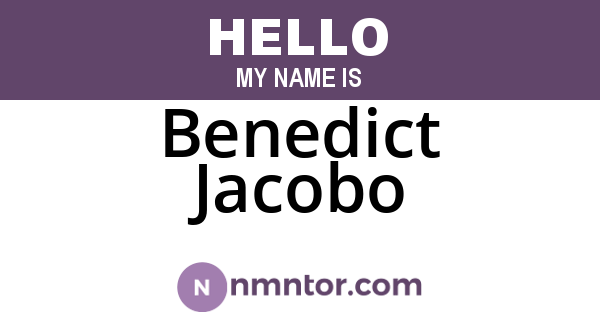 Benedict Jacobo