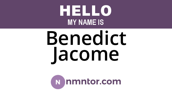 Benedict Jacome