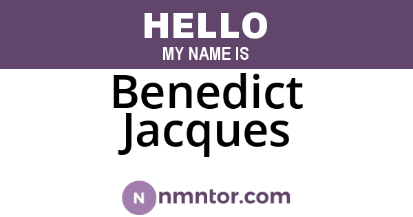Benedict Jacques