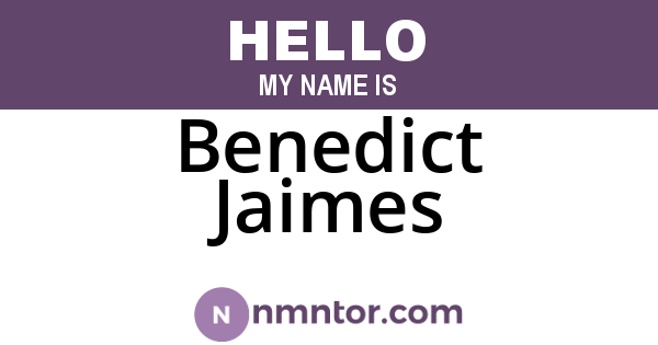 Benedict Jaimes
