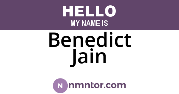 Benedict Jain