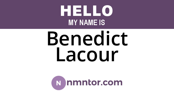 Benedict Lacour