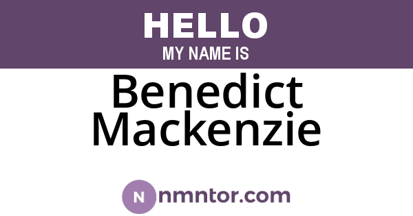 Benedict Mackenzie
