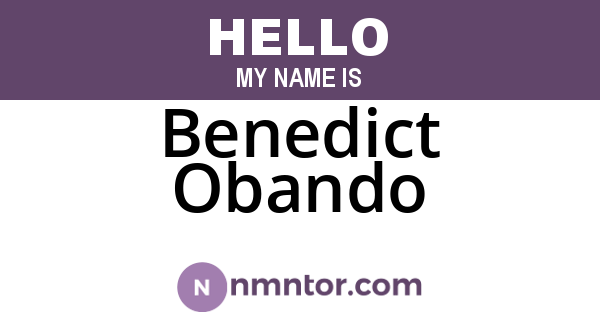 Benedict Obando