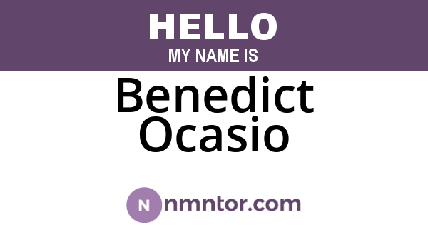 Benedict Ocasio