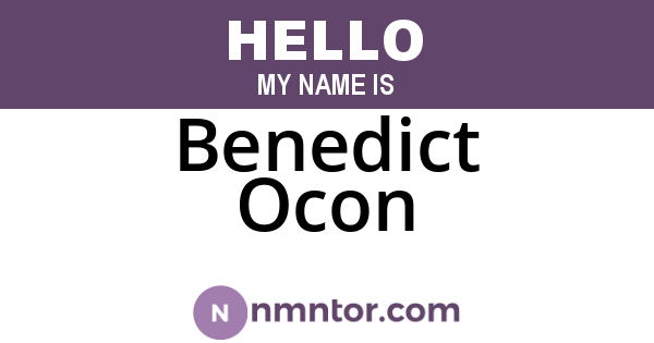 Benedict Ocon