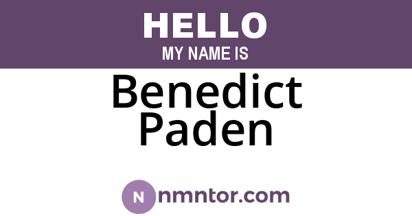 Benedict Paden