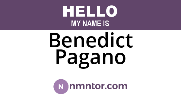 Benedict Pagano
