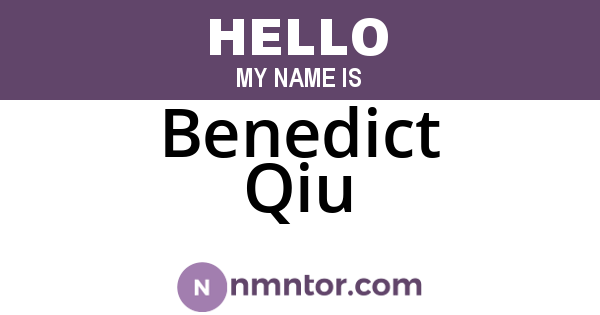 Benedict Qiu