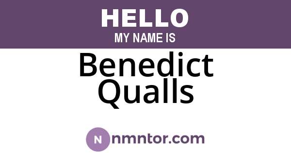 Benedict Qualls