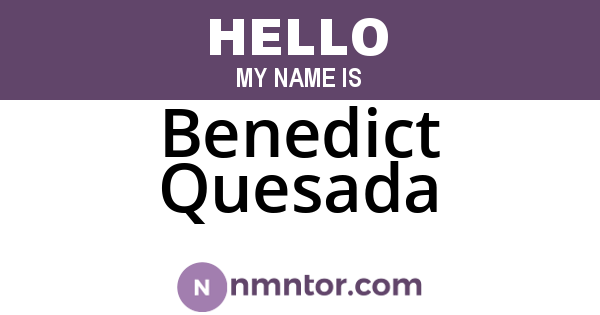 Benedict Quesada