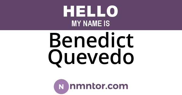 Benedict Quevedo