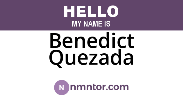 Benedict Quezada