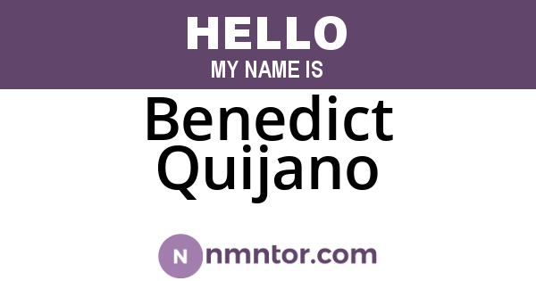 Benedict Quijano
