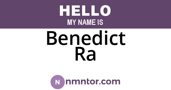 Benedict Ra