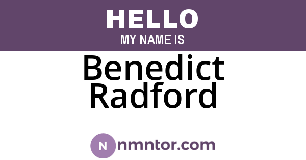 Benedict Radford