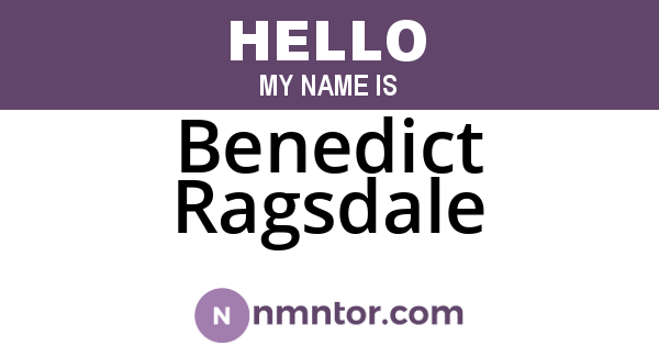 Benedict Ragsdale