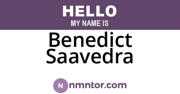 Benedict Saavedra