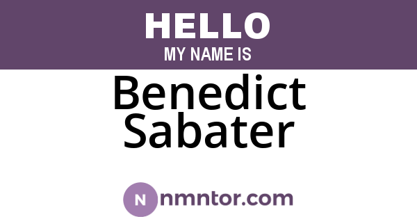 Benedict Sabater
