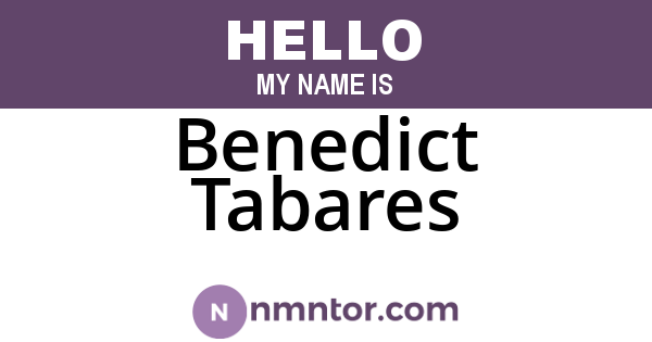 Benedict Tabares