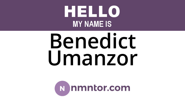 Benedict Umanzor
