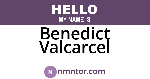 Benedict Valcarcel
