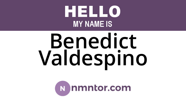 Benedict Valdespino