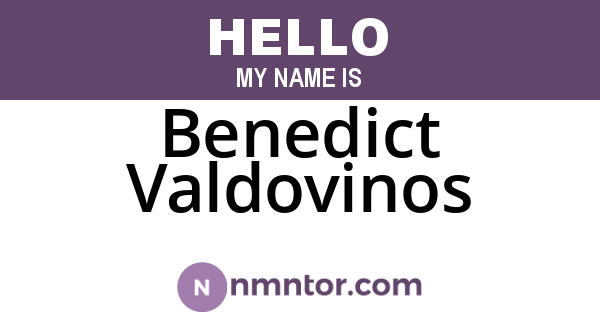 Benedict Valdovinos