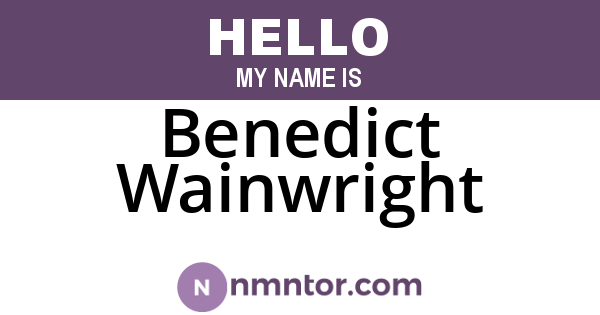 Benedict Wainwright