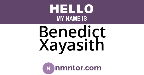 Benedict Xayasith