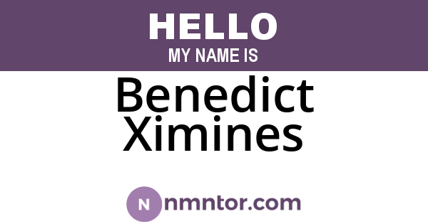 Benedict Ximines