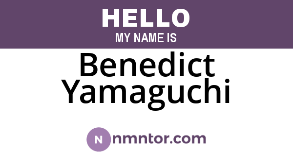 Benedict Yamaguchi