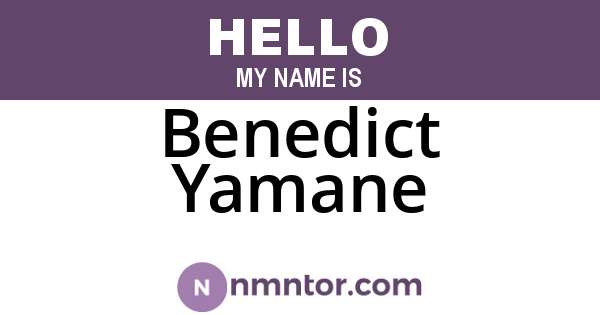 Benedict Yamane