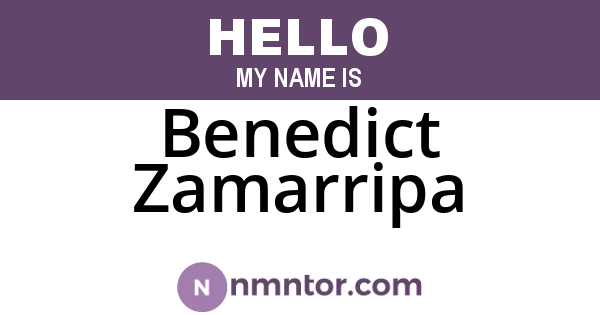 Benedict Zamarripa