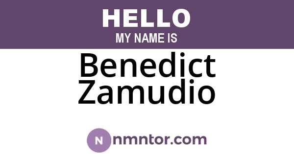 Benedict Zamudio