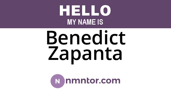 Benedict Zapanta