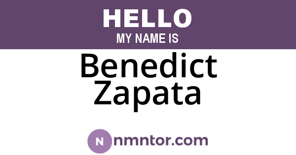 Benedict Zapata