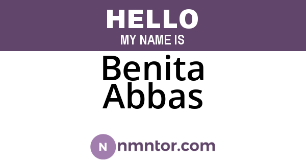 Benita Abbas