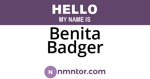Benita Badger