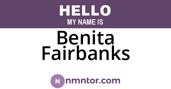 Benita Fairbanks