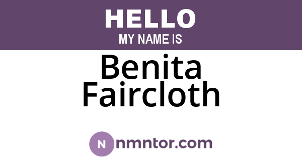 Benita Faircloth