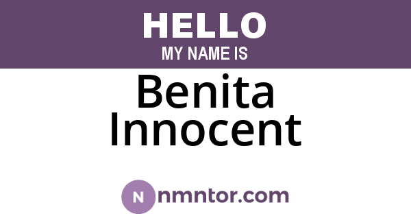Benita Innocent
