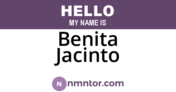 Benita Jacinto