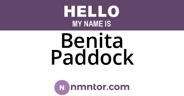 Benita Paddock