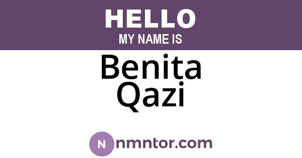 Benita Qazi