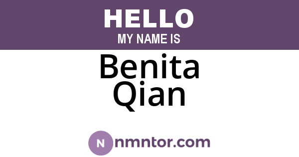 Benita Qian