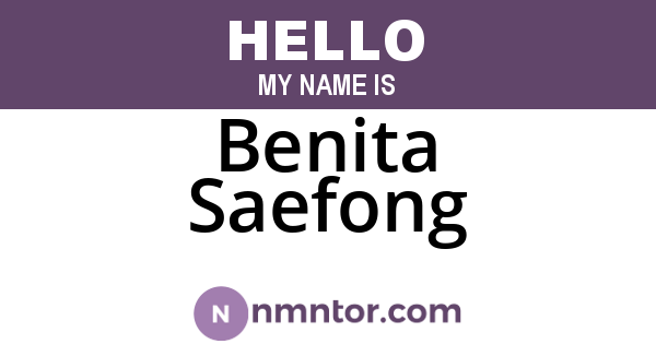 Benita Saefong
